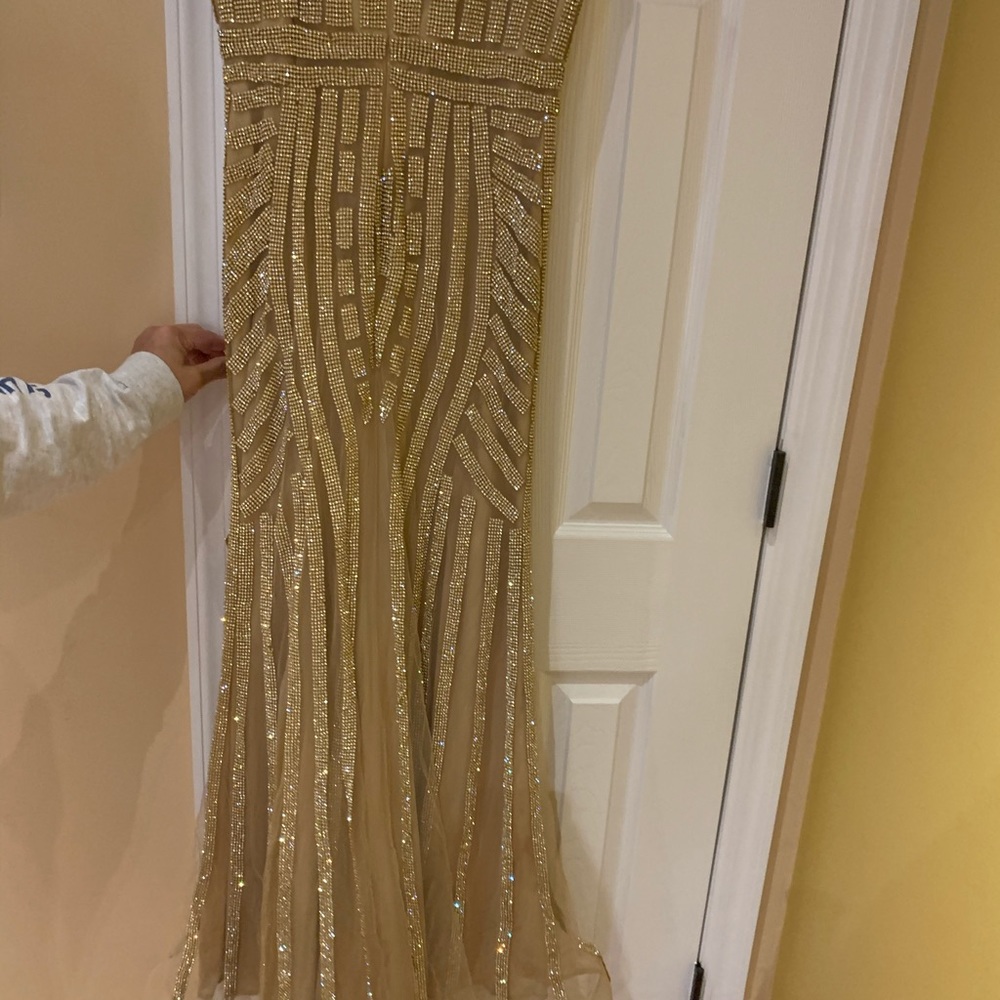 Gold beaded dress